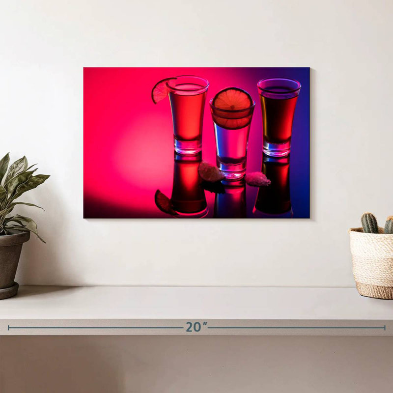 Yarlin Tequila Shots Reflection, 8" H x 12" W