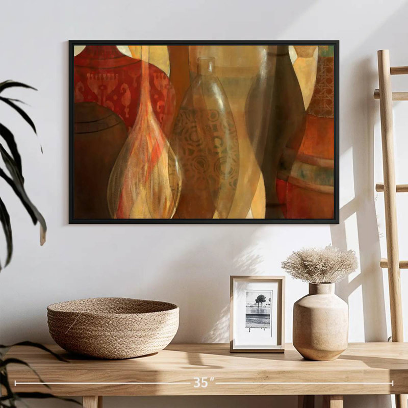 Marché marocain, 25 po x 17 po, Cadre flottant noir