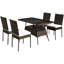 Ensemble de salle à manger rectangulaire pour 4 personnes 27,5 po Ladera-1598124591