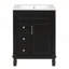 Meuble-lavabo 24 po avec lavabo en céramique, 2 tiroirs et tablette réglable pour les petits espaces-1539994471