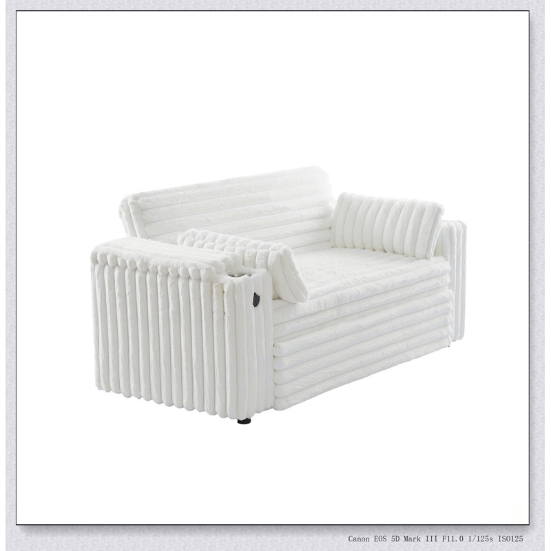 NEW Loveseat Sleeper Sofa with Storage Armrest and USB Port, Perfect for Guest Accommodation and Space Efficiency