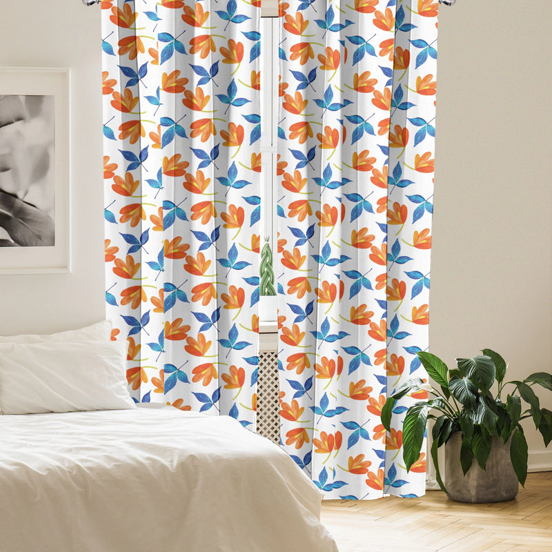 Paire de rideaux semi-transparents avec passe-tringle, 28 po x 63 po