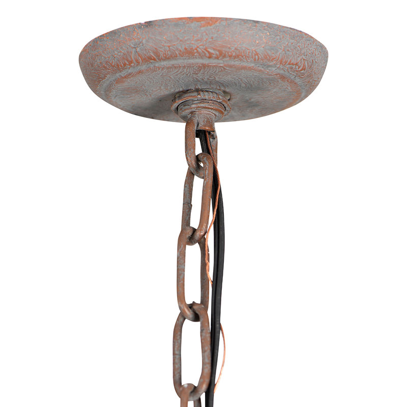 Rustic Metal and Jute Rope Ceiling Light