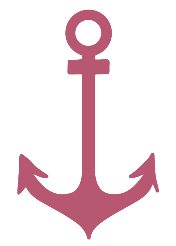 Décalcomanie murale motifs ancrages, H 2,6 po x l 1,6 po x P 0,01 po, Rouge à lèvres