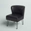 Euclid Faux Leather Chair With Metal Base-1712814005