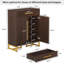 Armoire de rangement pour chaussures 31,5 "en bois avec portes