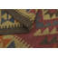 Tapis en laine rouge/beige 3 pi 4 pi x 4 pi 8 po one-of-kind-noué la main Lorain