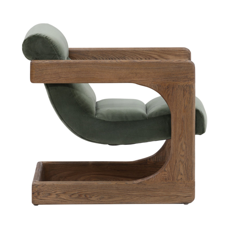Bridges Polyester and Ash Wood Occasional Chair, Cream, Sierra Sage