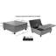 Grande table basse avec repose-pieds capitonné et capitonné avec rangement et dessus carré 35,43 po Ciara-184924409