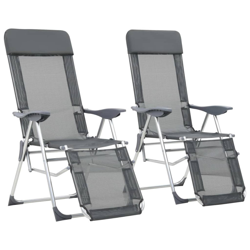Ayvan Fabric Camping / Beach Folding Chair Folding Chair Set, Grey