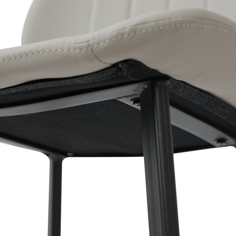 Faux Leather Upholstered Side Chair, Gray