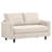 Bozarth 60.6" Upholstered Loveseat Sofa With Armrest Black Legs-1598733652