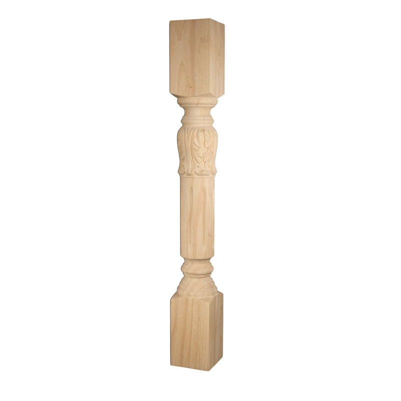 Poteau en bois d'hévéa