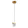 1 Light Single Geometric LED Pendant with Crystal Shade