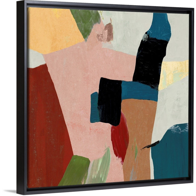 Reproduction d’art sur toile, "Afloat II" par Tom Reeves, Cadre noir, H 18 po x l 18 po x P 1,75 po