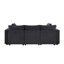 Canapé modulaire polyvalent moderne, revêtement en chenille noir avec rangement