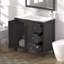 Meuble-lavabo moderne avec lavabo 35,5 po, armoire de rangement pour salle de bain avec portes à fermeture douce et 3 tiroirs, noir Munich