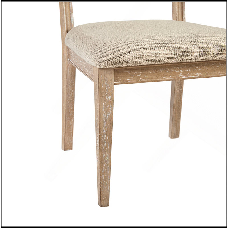 Ensemble de 2 chaises sans accoudoirs, Marron clair