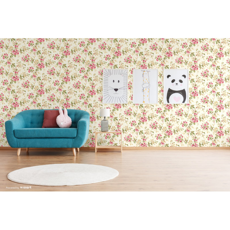 Amelie Trail 10m x 53cm Wallpaper Roll, Red