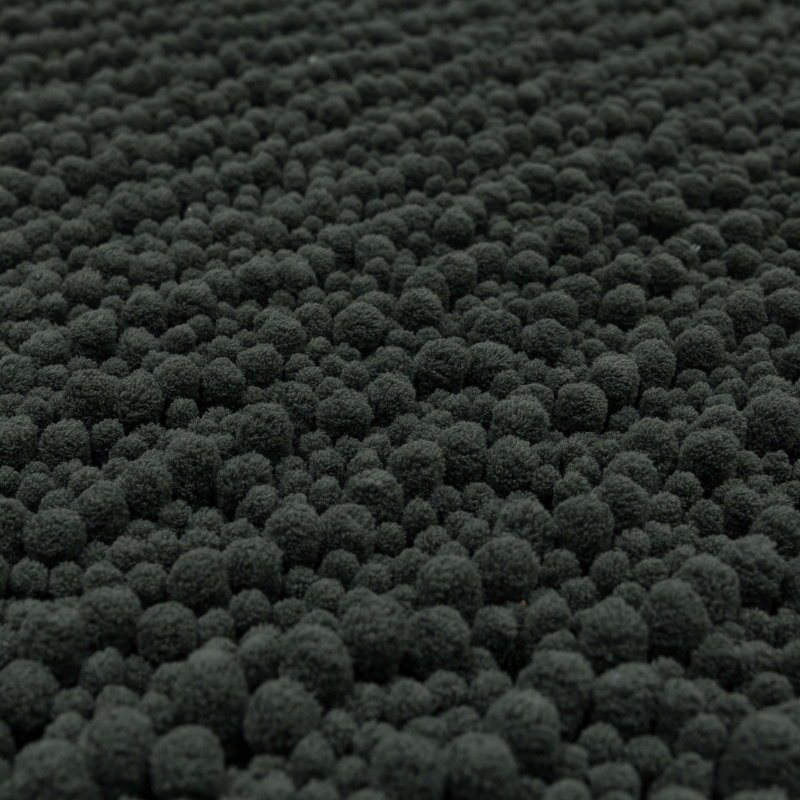 Tapis de bain antidérapant Tamayo, L 27 po x L 45 po, Gris anthracite
