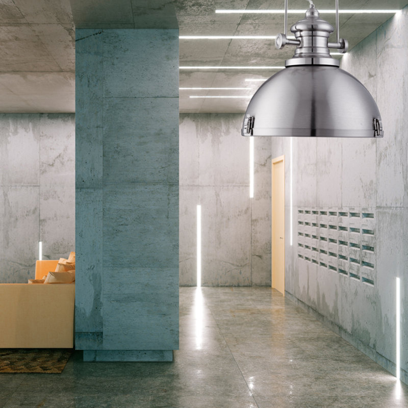 Harpenden 1 - Light Dome Pendant, Satin Silver