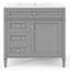 Ensemble de meuble-lavabo moderne avec porte, 3 tiroirs et armoire à pharmacie Modern-291291949