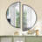 Round Metal Flat Wall Mirror (Set of 2)-102402138-102402137