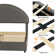 Boucle Upholstered Platform Bed Frame, Soft Bed Frame with Round Headboard, No Box Spring Required