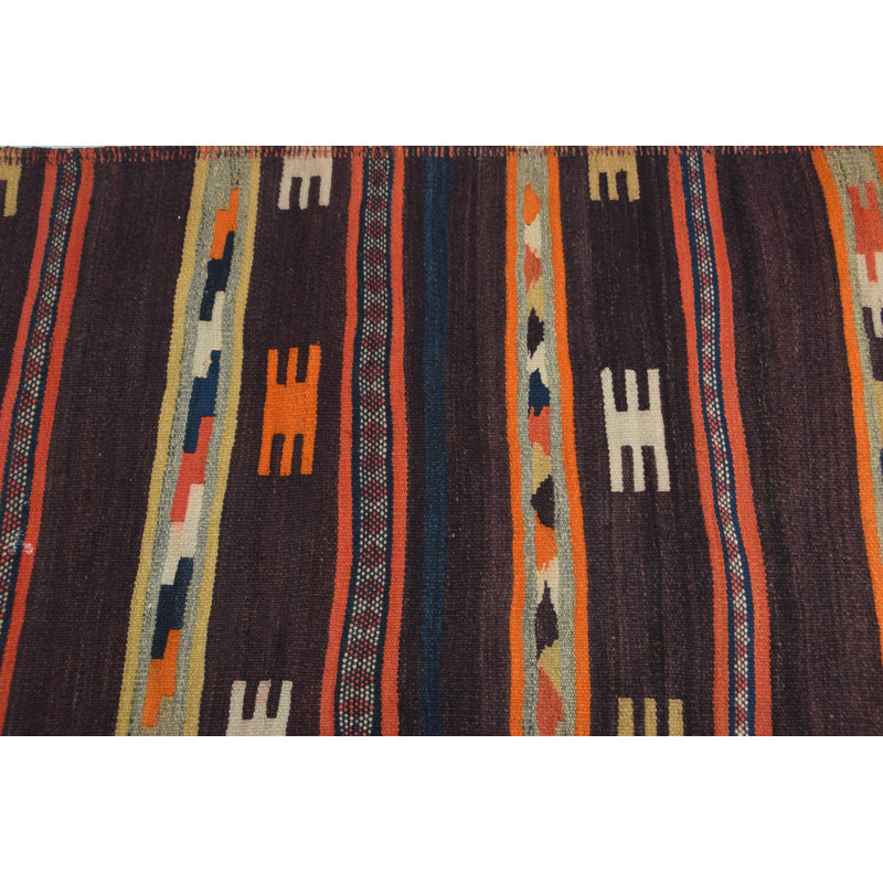 Tapis turc vintage rétro Herki en brun - le choix idéal pour la décoration de chambre de bébé ou de salon