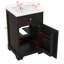 Meuble-lavabo de 20 po avec lavabo supérieur en céramique, armoire de salle de bain, support de rangement à deux niveaux et tablettes réglables-114244367