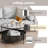  Metal Mesh Coffee Table with Tempered Glass for Living Room, Study Frame & Easy Assembly-1061255783