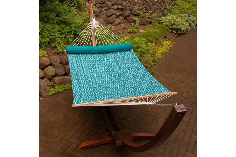 blue classic hammock with stand