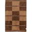 Wool Geometric Area Rug in Brown/Ivory