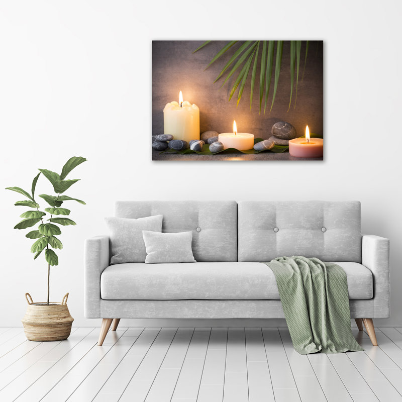 Burning Candles - Wrapped Canvas Print