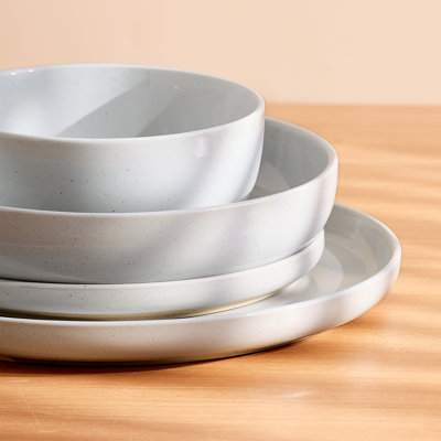 Milkyway Series 24 Pieces Dinnerware Set, Light Gray