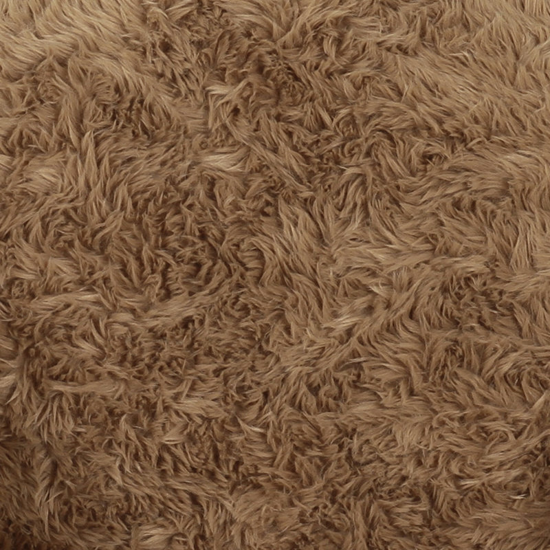 Natural Vegan Shearling Accent Chair, Brown