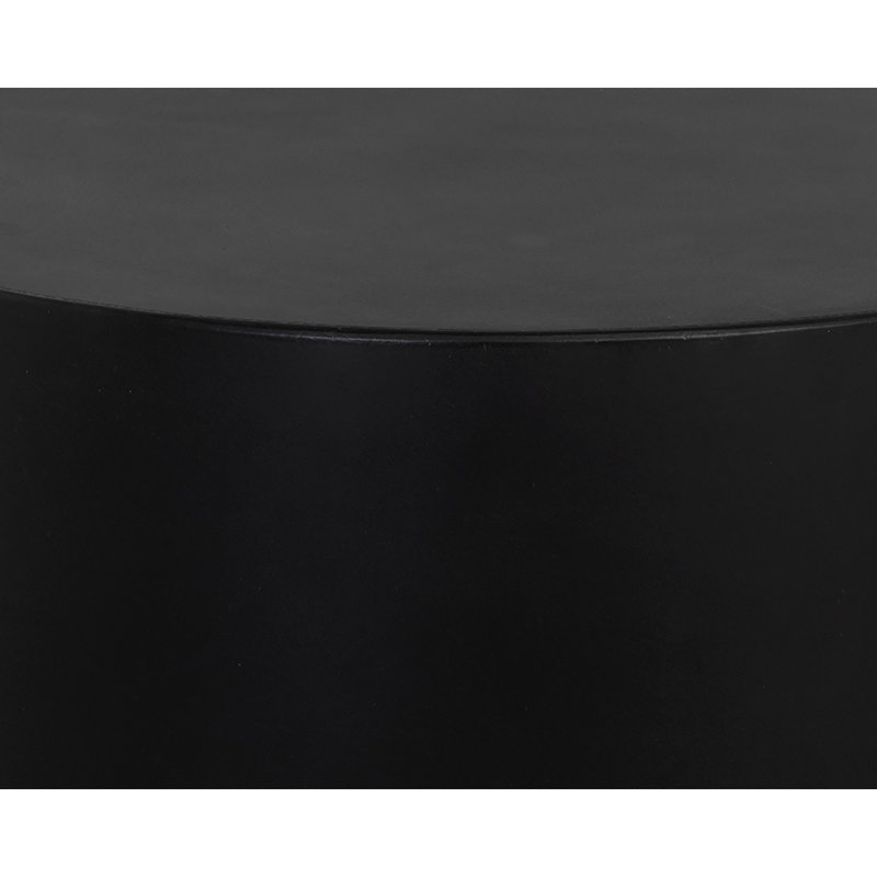 Table de bout en béton Aghage, Noir