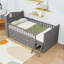 Structure de lit mezzanine simple 4 tiroirs en bois-157443979
