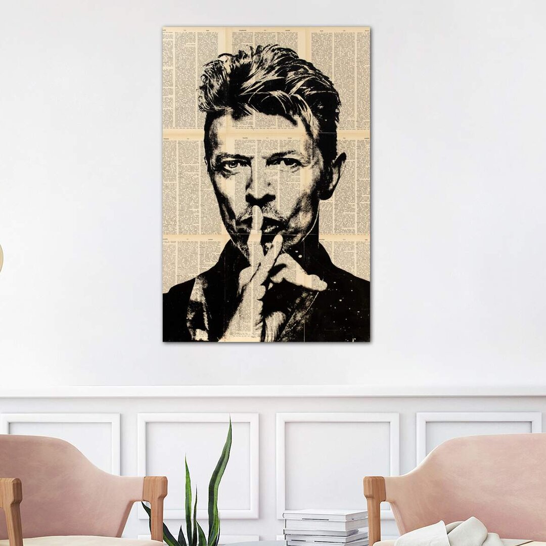 Leinwandbild - Grafikdruck „David Bowie” von Dane Shue