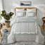 Ensemble de literie pour très grand lit vert, mélange de coton, chambre à coucher à motif floral rétro