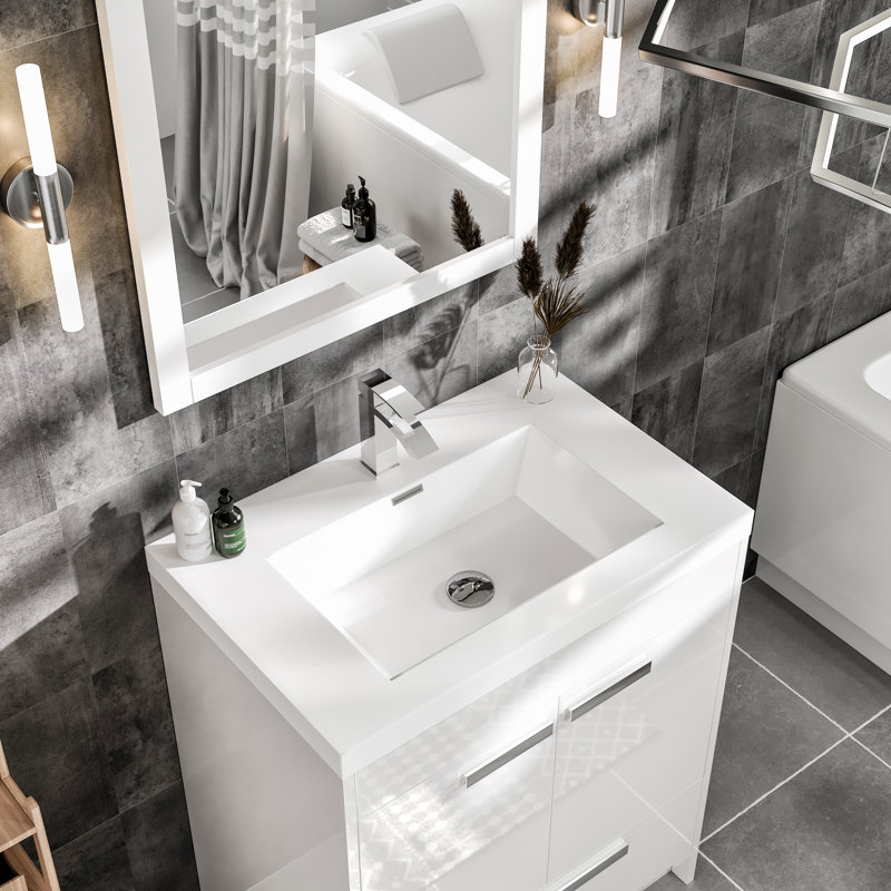 Wauconda 24" Single Bathroom Vanity Set, White