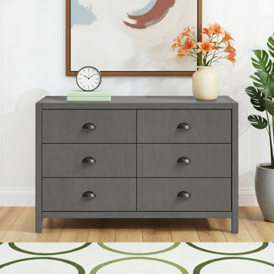 Commode double en bois massif à 6 tiroirs Arranda