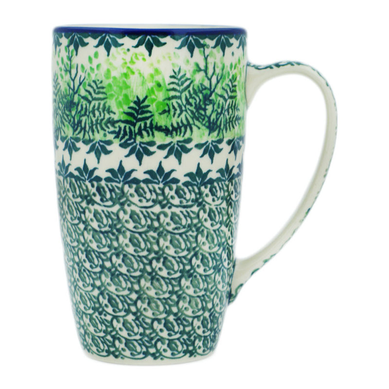 Tasse en grès poli 14 oz - Jardin feuillu