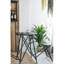 Table d'appoint 59,38 x 24 x 32,3 po et deux sièges, en fer, noir