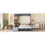 Grand lit escamotable mural avec canapé et tablettes-2074284093
