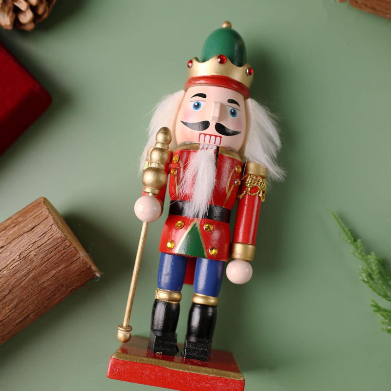 Casse-noisette en bois de Noël, figurine de casse-noisette, décoration de soldat pour rebord de table de foyer de table