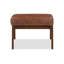 Repose-pieds Cue en cuir brun clair noyer foncé-2130465251