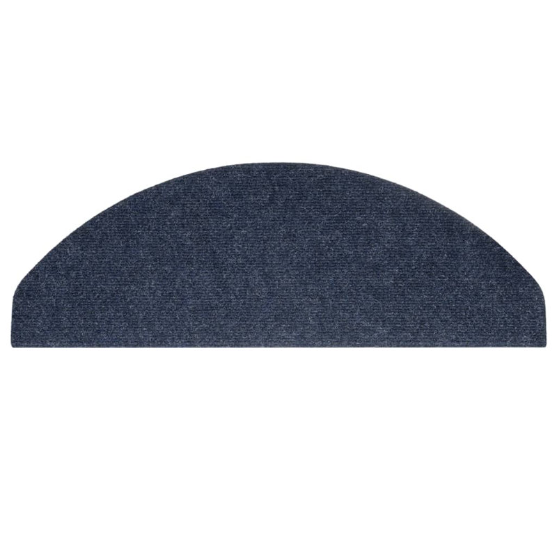Jalesa Stair Tread, Blue, Half-Round 22.5cm x 65cm