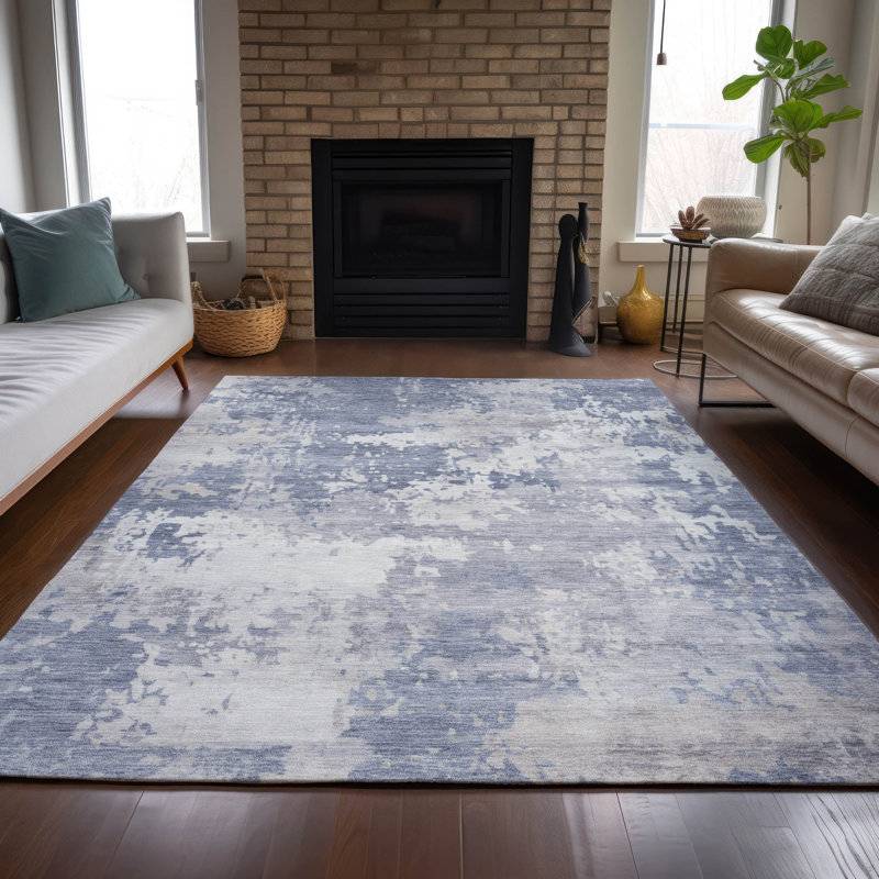 Machine Washable Indoor/Outdoor Jocelyn ACN2142 Abstract Rug, Rectangle 10' x 14'