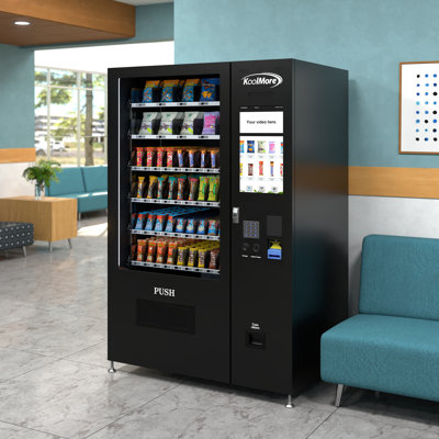 Non-Refrigerated Snack Vending Machine 60 Slots and 22 Inch Touch Screen with Bill Acceptor